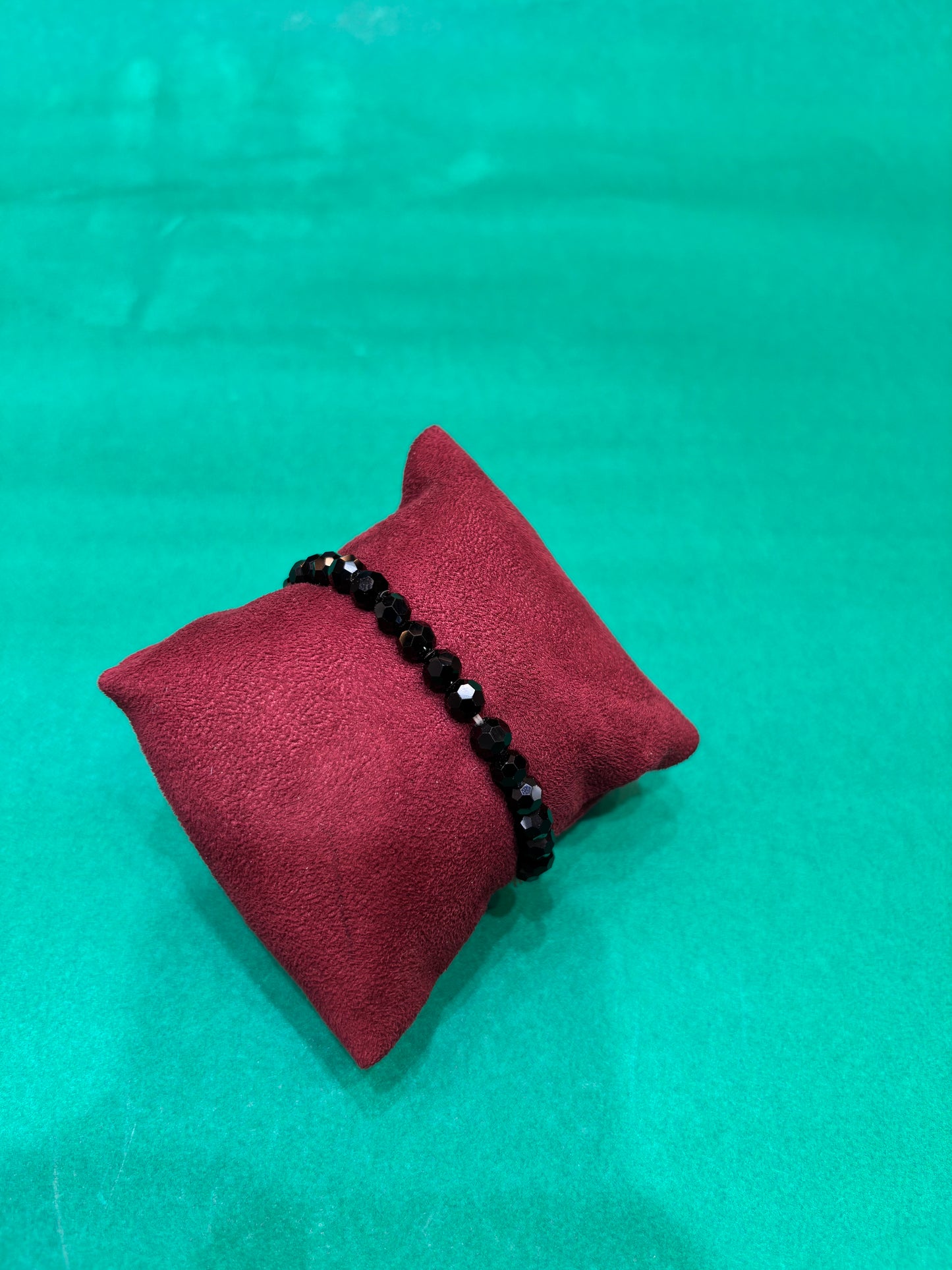 Black Crystal Stretch Bracelet β Minimal Elegance