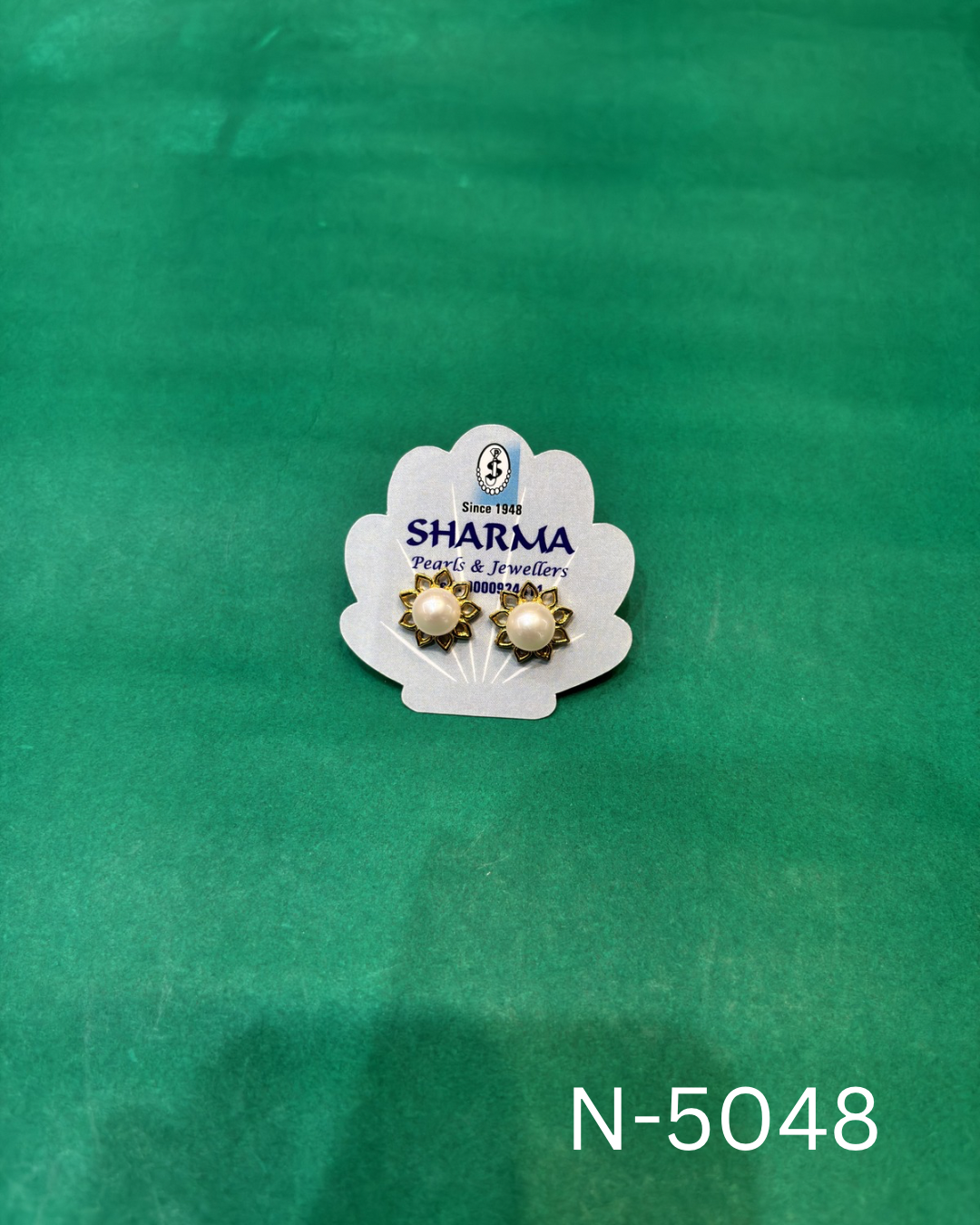 Freshwater Pearl Sunflower Stud Earrings