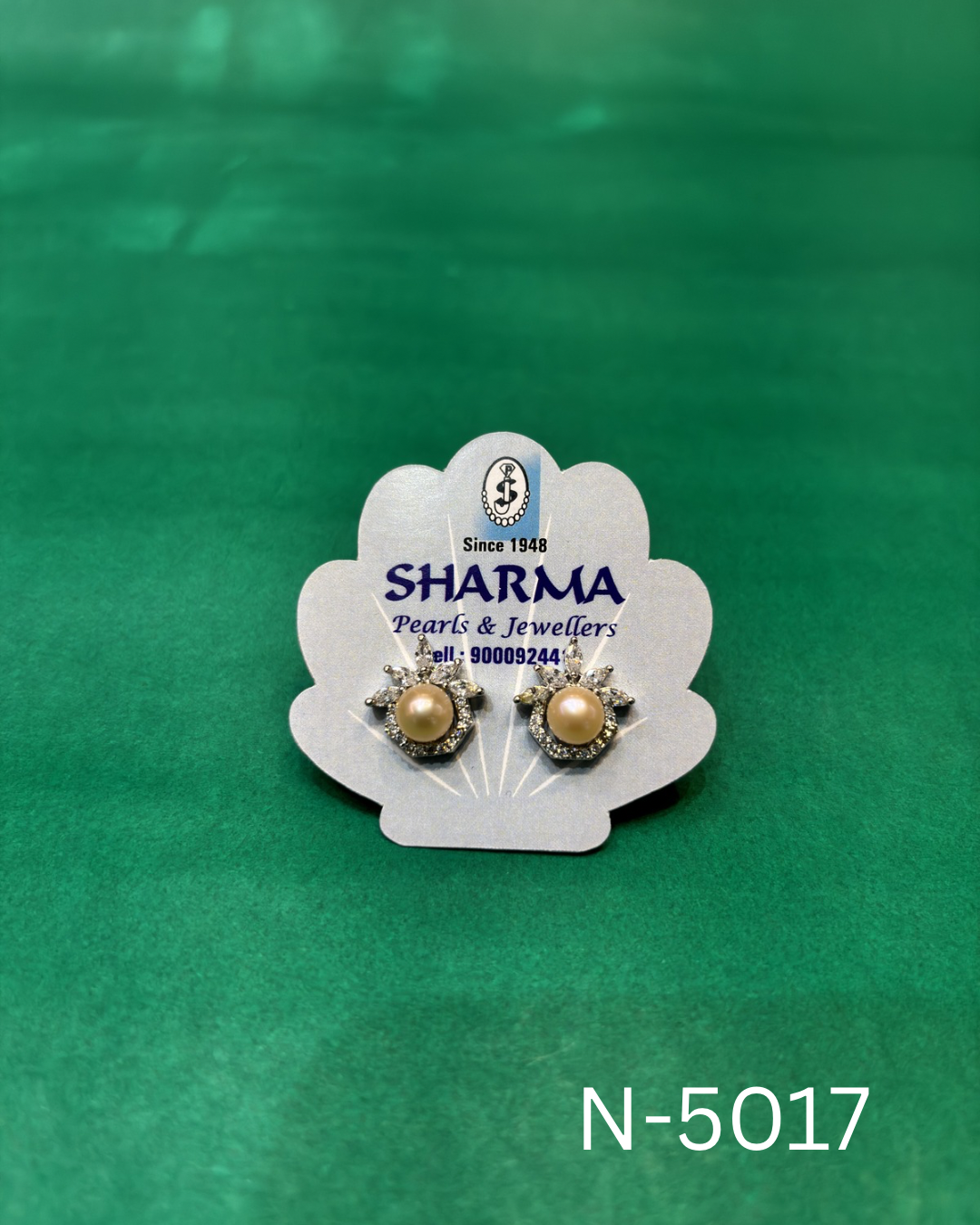 Freshwater Pearl Star Halo Stud Earrings