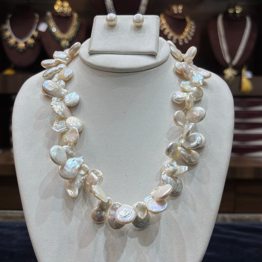 Pearl Cluster Statement Necklace
