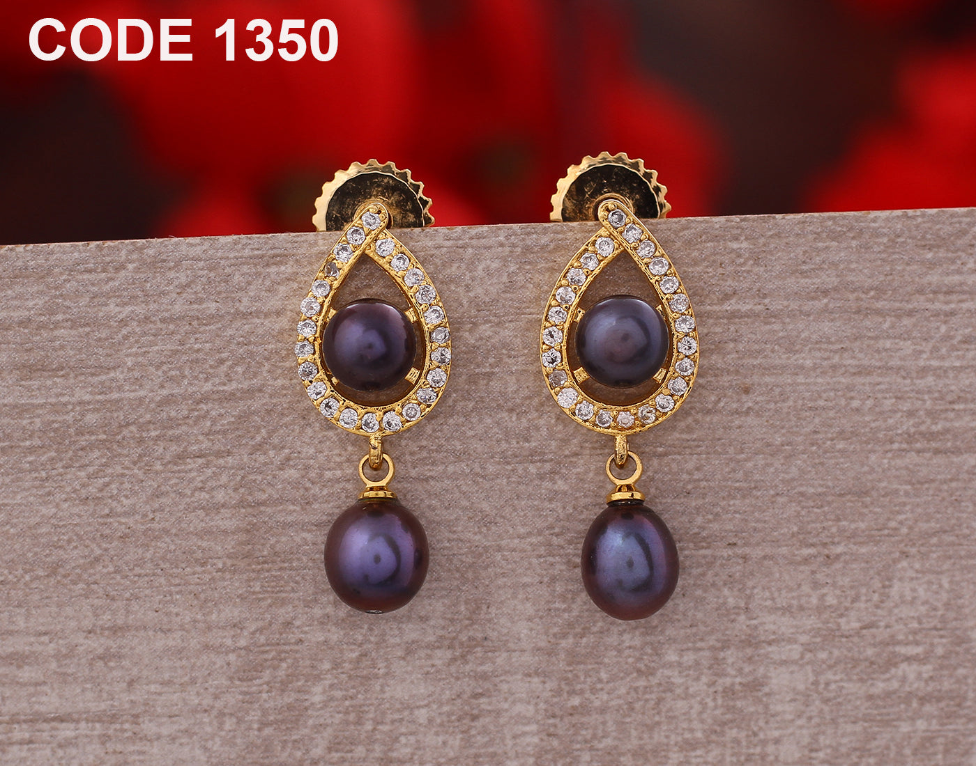 Black Drop Earrings Freshwater Real Pearls – Sharma Pearls
