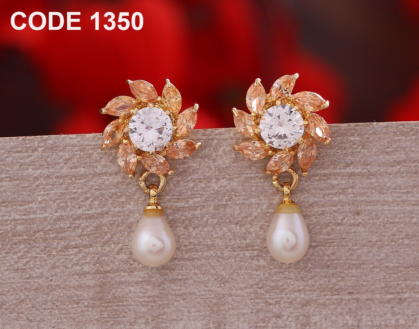 Floral Drop Earrings | Freshwater Real Pearls | Available in 5 Colours