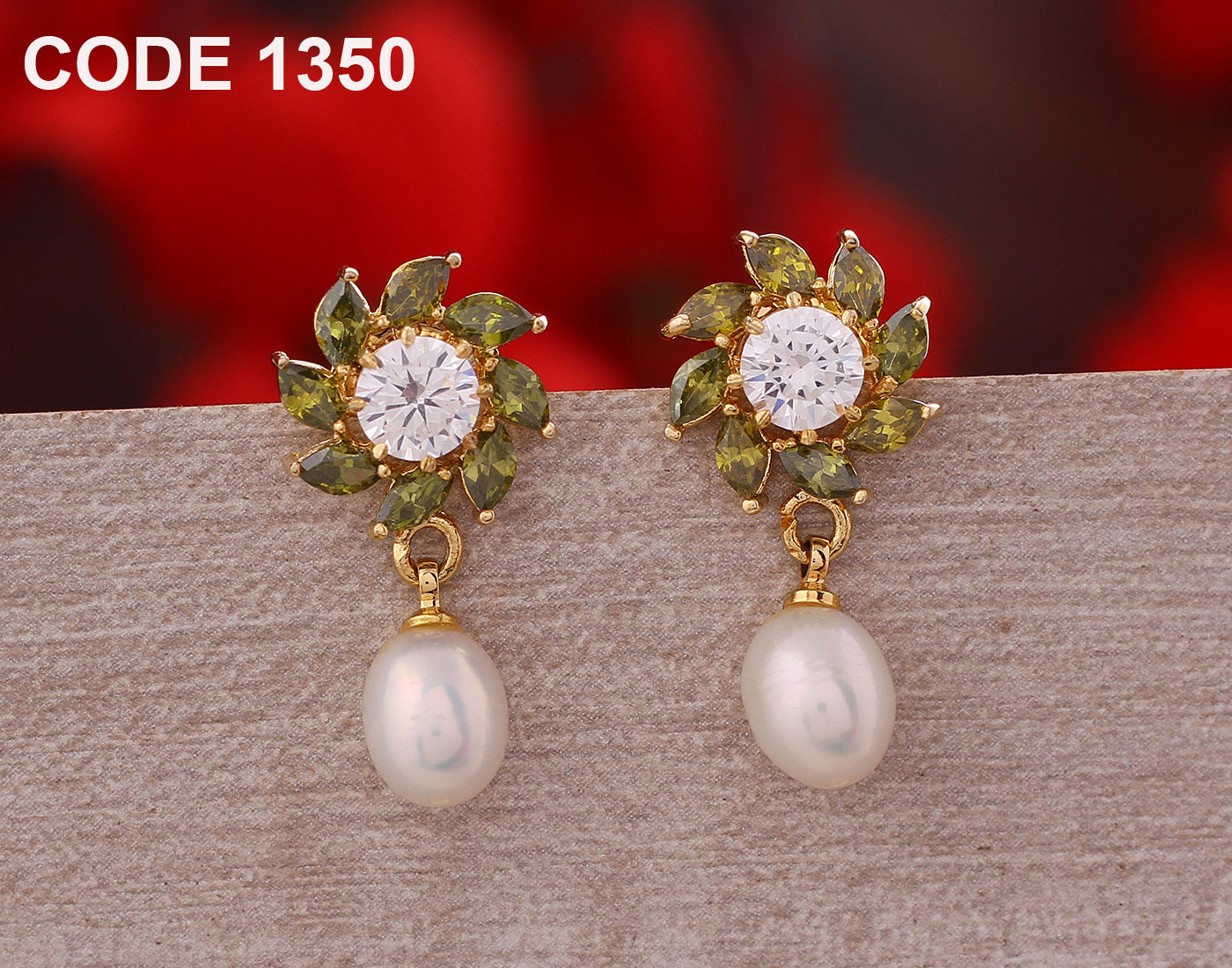 Floral Drop Earrings | Freshwater Real Pearls | Available in 5 Colours