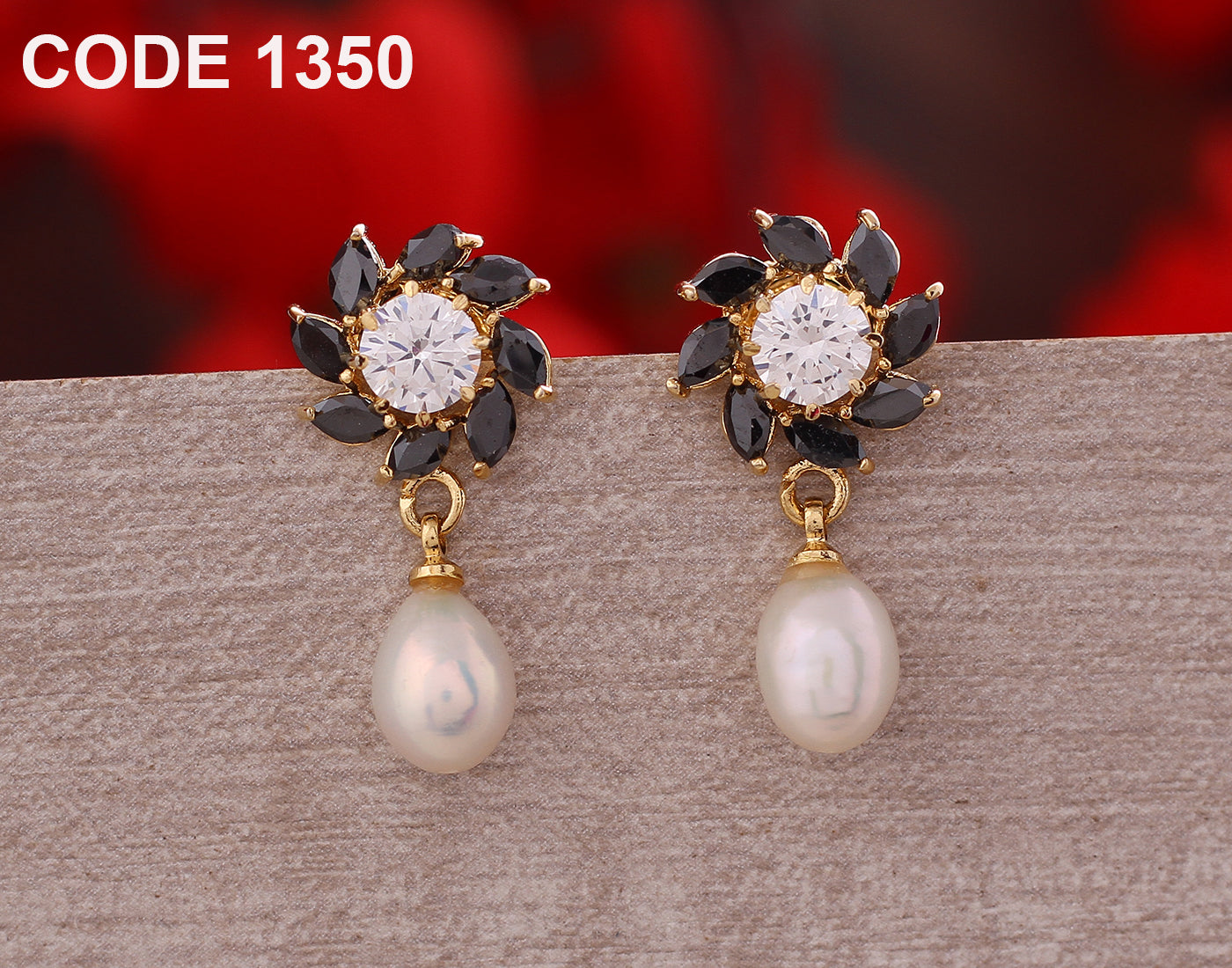 Floral Drop Earrings | Freshwater Real Pearls | Available in 5 Colours