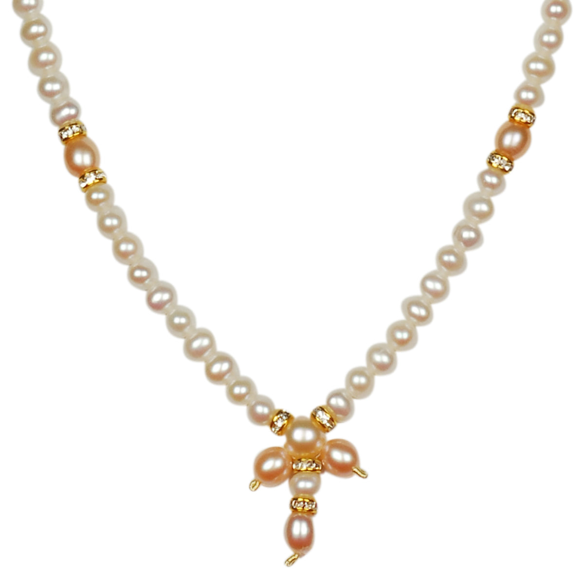 Freshwater Real Pearl Necklace with Long Earrings