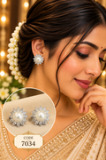 Pearl Floral Stud Earrings