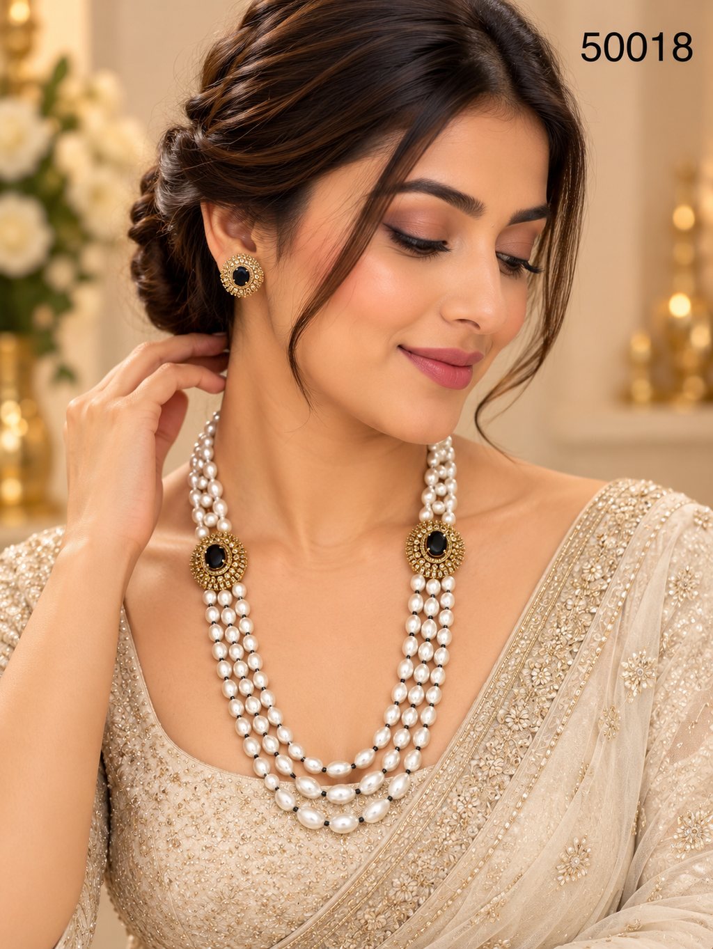 Royal Blue Freshwater Pearl Multi-Strand Necklace Set