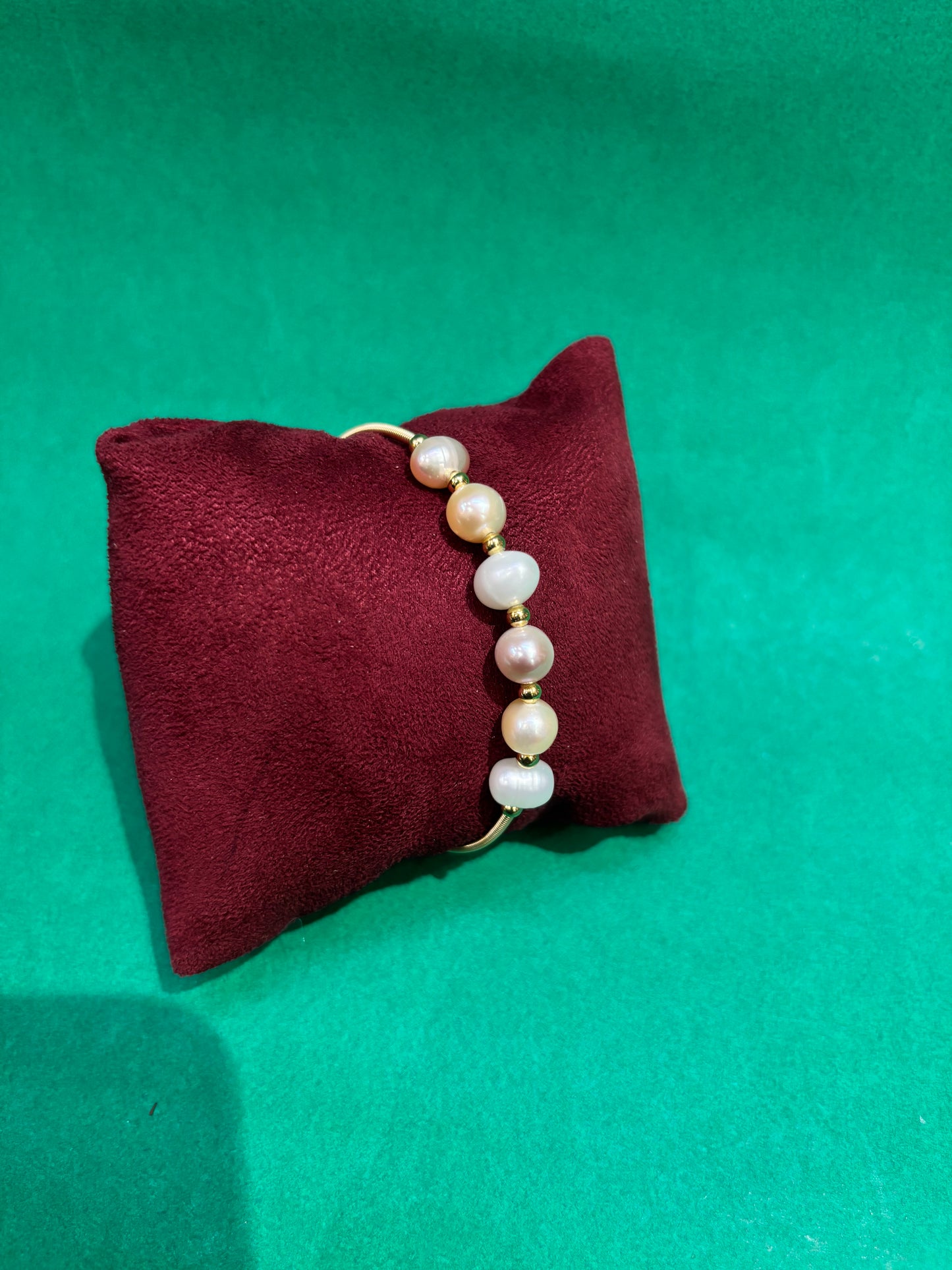 Multicolor Freshwater Pearl Stretch Bracelet – Silver Accents