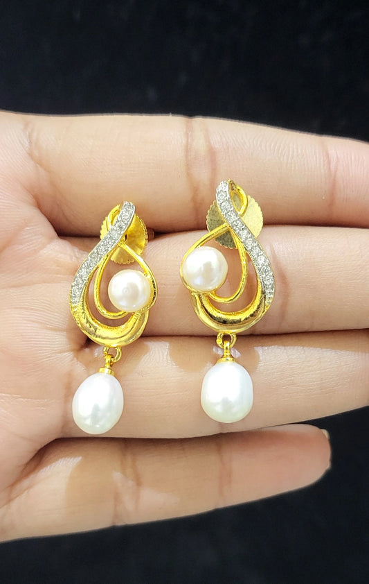 Musical Fresh Pearl Earrings | Freshwater Real Pearls