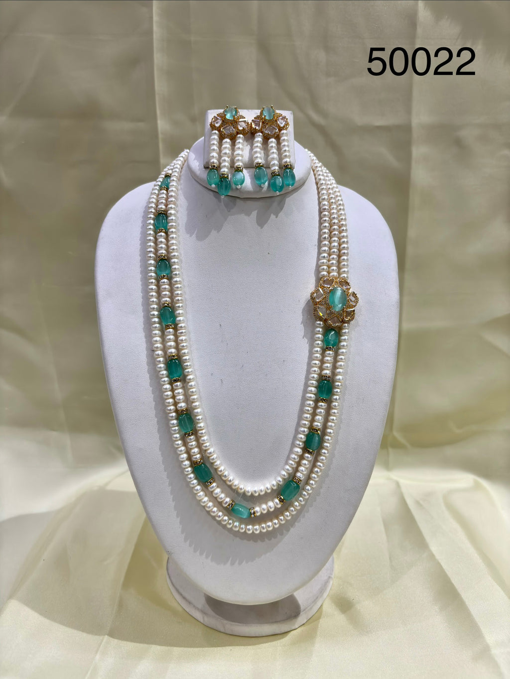 Turquoise Freshwater Pearl Multi-Strand Necklace Set