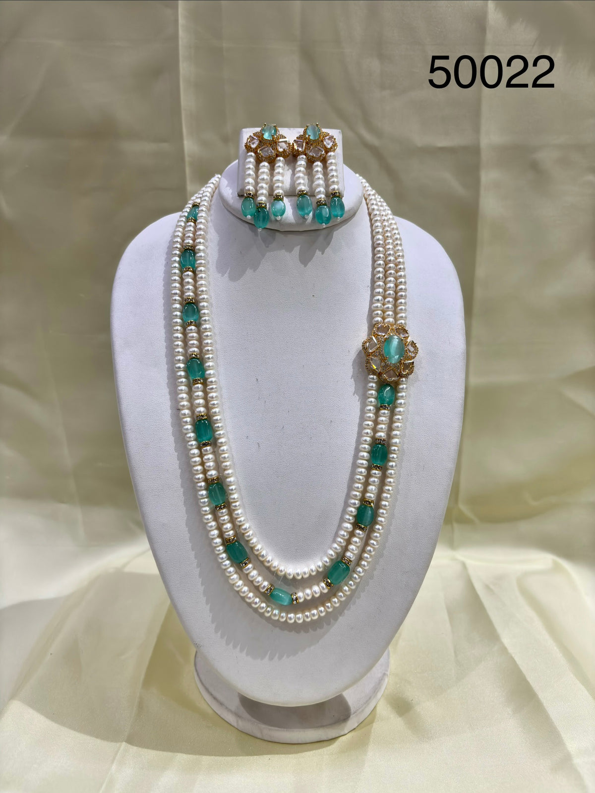 Turquoise Freshwater Pearl Multi-Strand Necklace Set