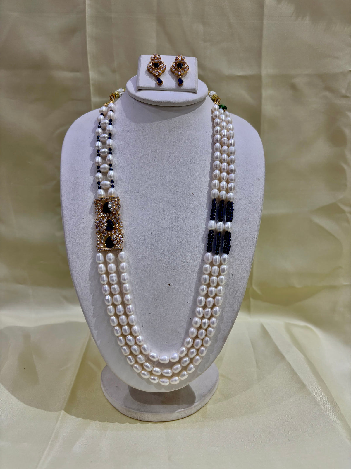 Royal Blue Freshwater Pearl Multi-Strand Necklace Set