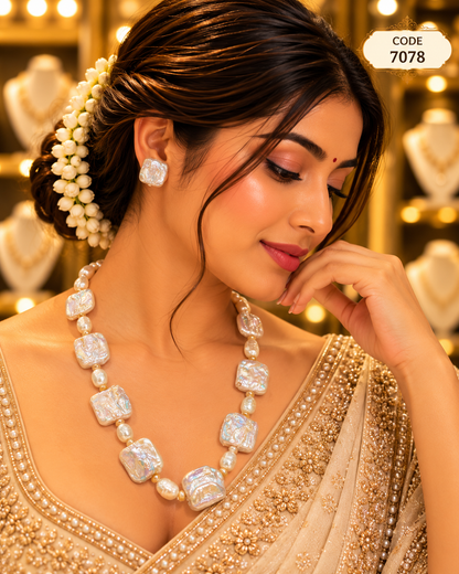 Irregular Pearl Statement Necklace