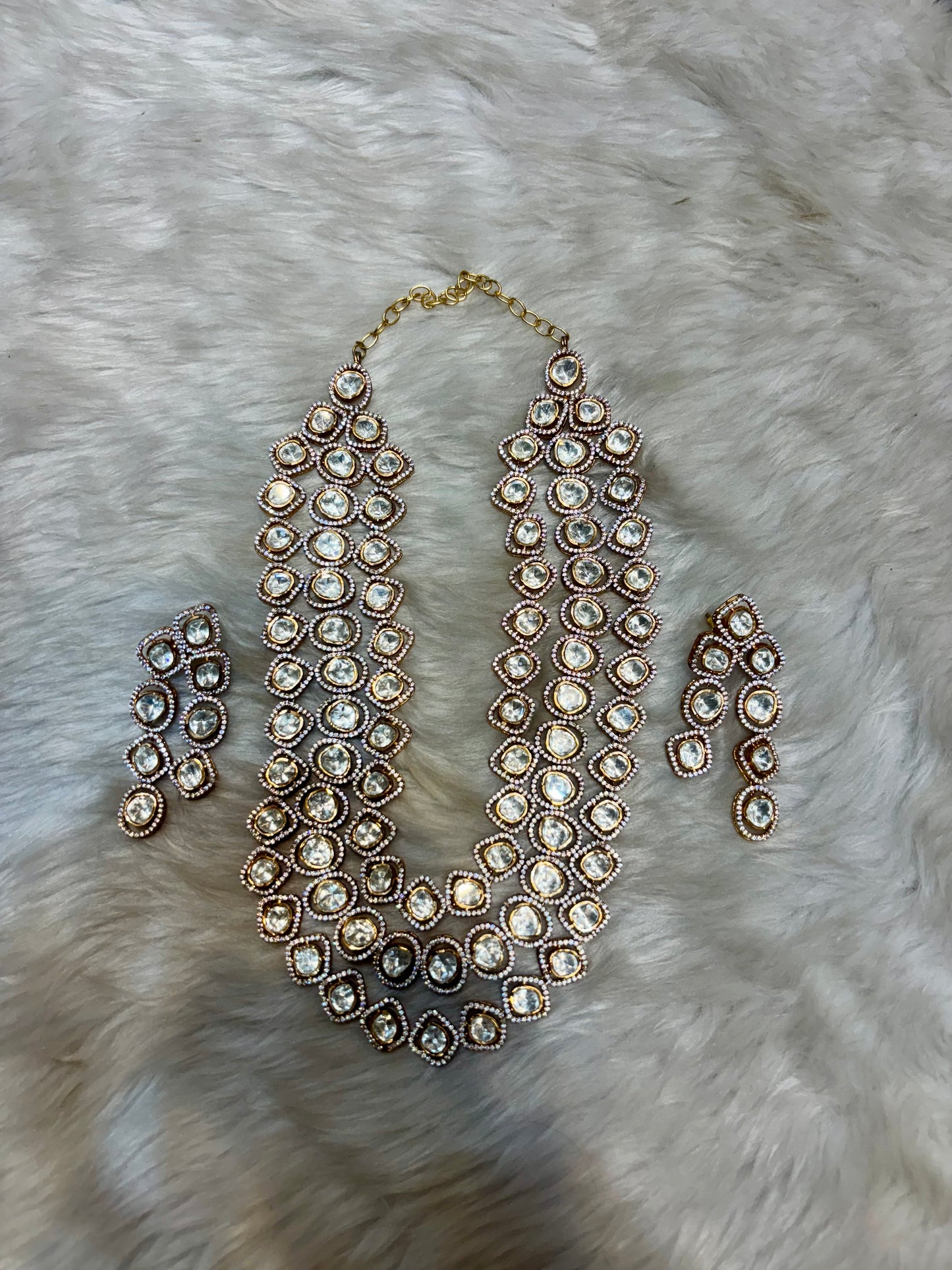 Mozonite 3-Layer Medium Length Necklace