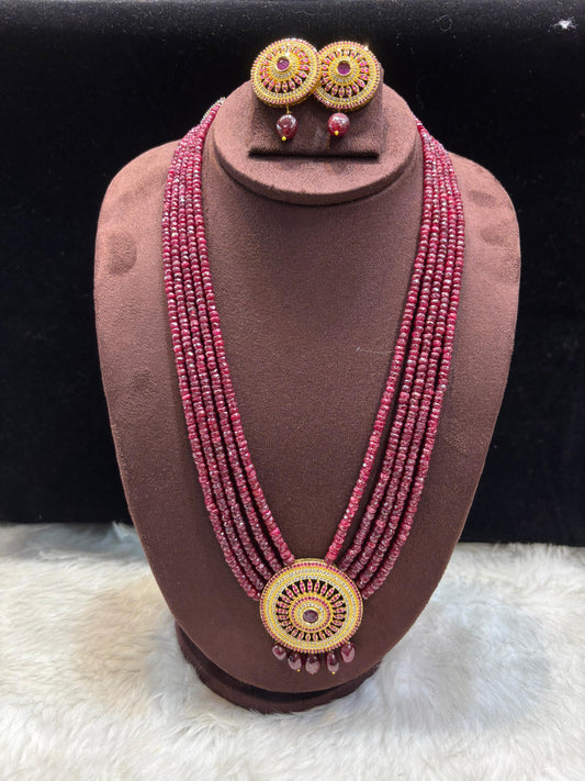 Ruby Long Haar with Earrings