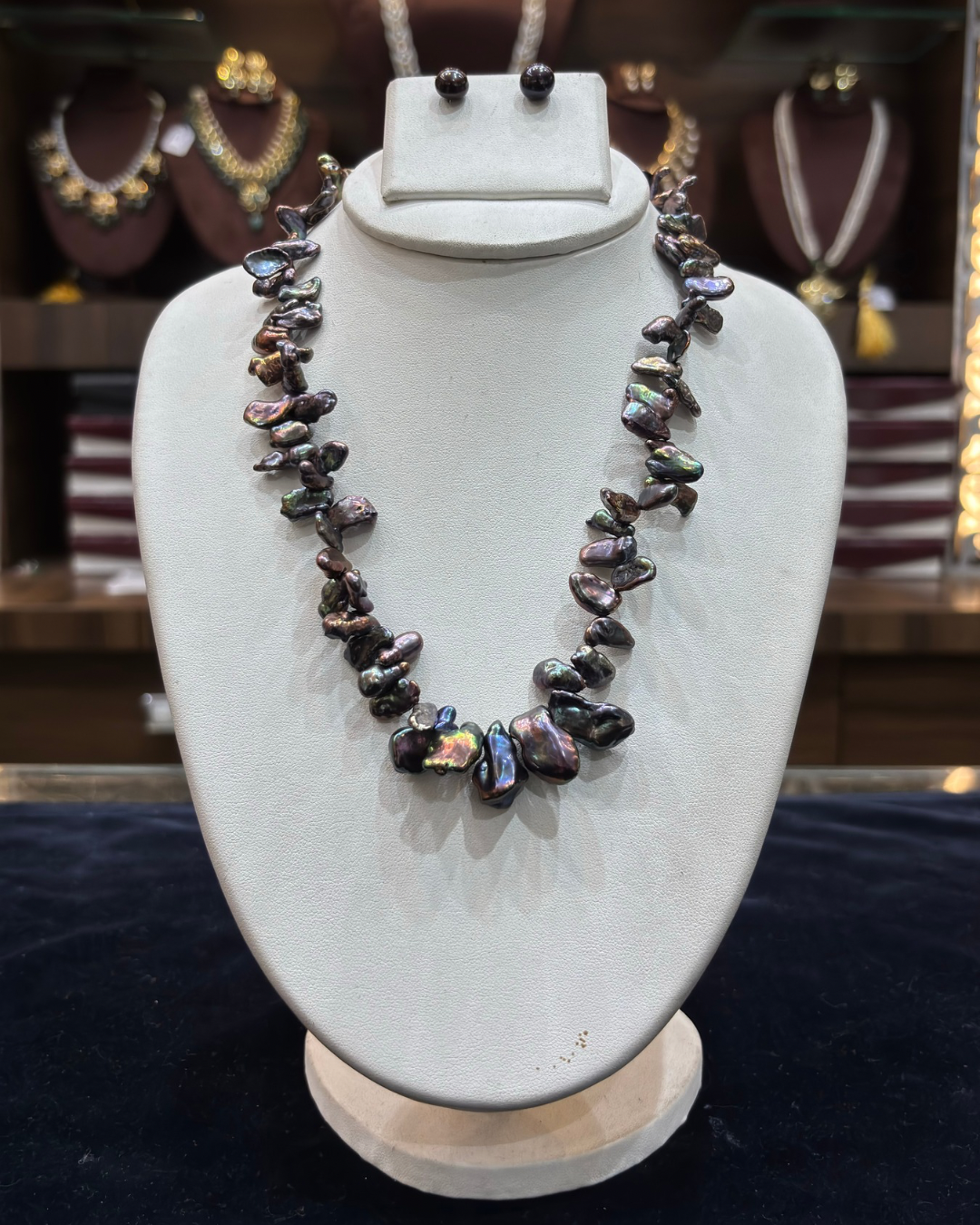 Dark Baroque Pearl Necklace