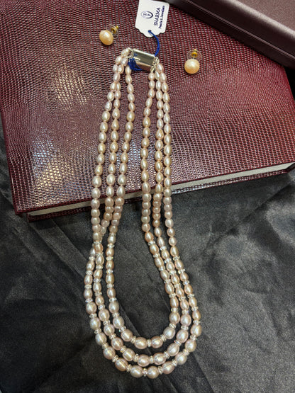Premium Freshwater Pearl Mala Set