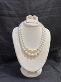 Luxury Double Layer Baroque Freshwater Pearl Necklace Set