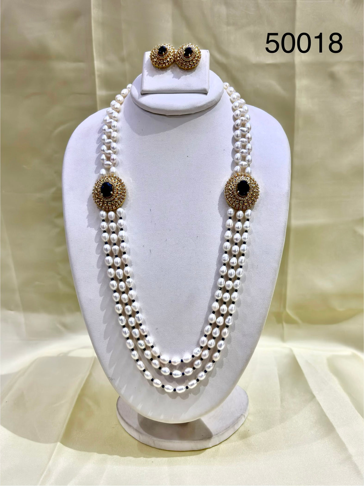Royal Blue Freshwater Pearl Multi-Strand Necklace Set