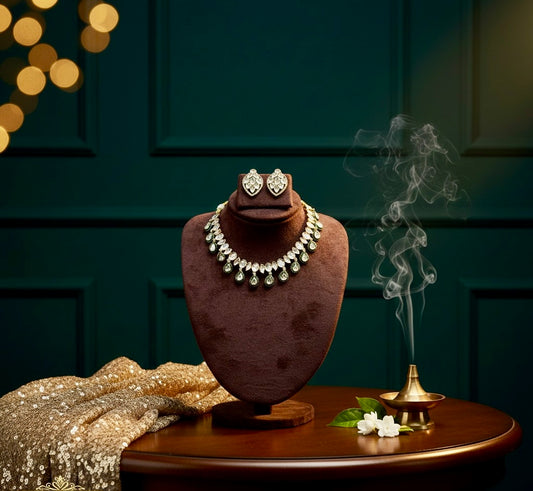 Lightweight Kundan Necklace Set – With Matching Earrings