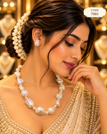 Baroque Pearl Drop Necklace