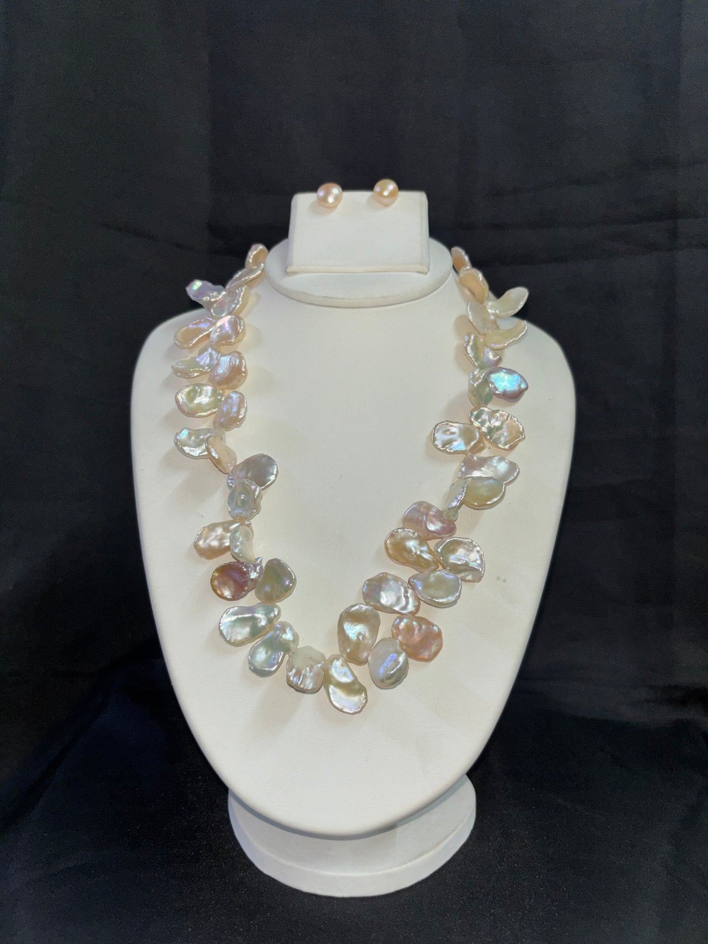 Natural Baroque Pearl Statement Necklace Set