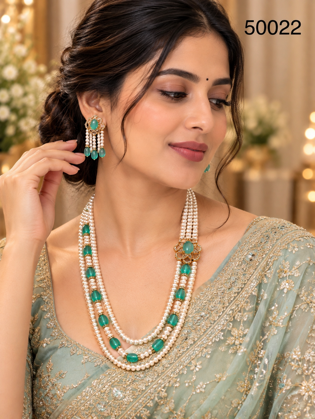Turquoise Freshwater Pearl Multi-Strand Necklace Set