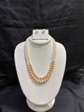 Double Layer Freshwater Pearl Necklace Set with Crystal Spacers