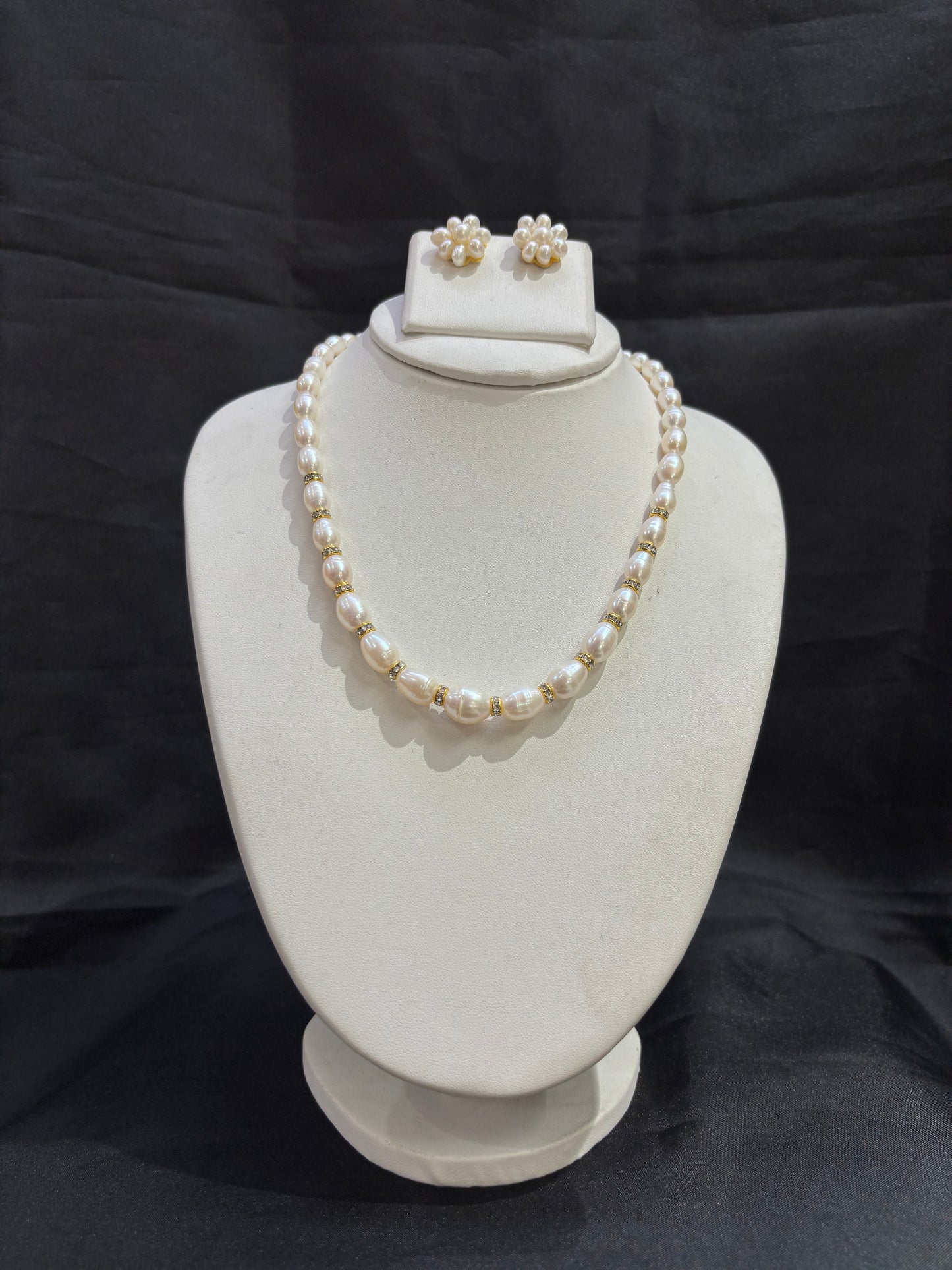 Elegant Freshwater Pearl Necklace Set – Code 50061