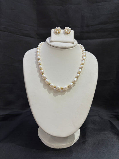 Elegant Freshwater Pearl Necklace Set – Code 50061