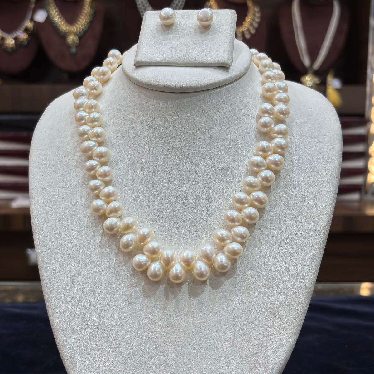 Layered Pearl Statement Necklace