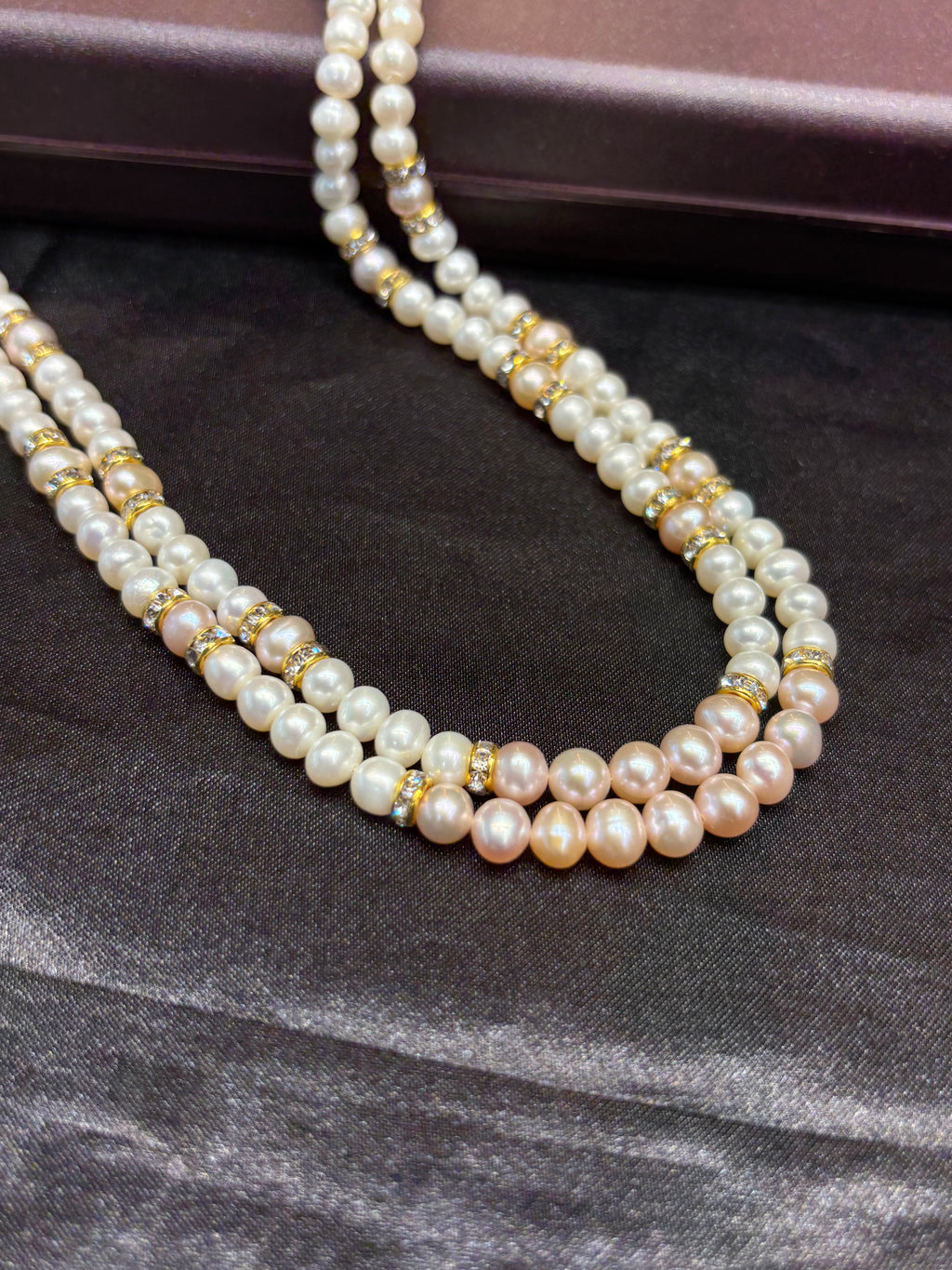 2 Layer Freshwater Rainbow Pearl Necklace Set