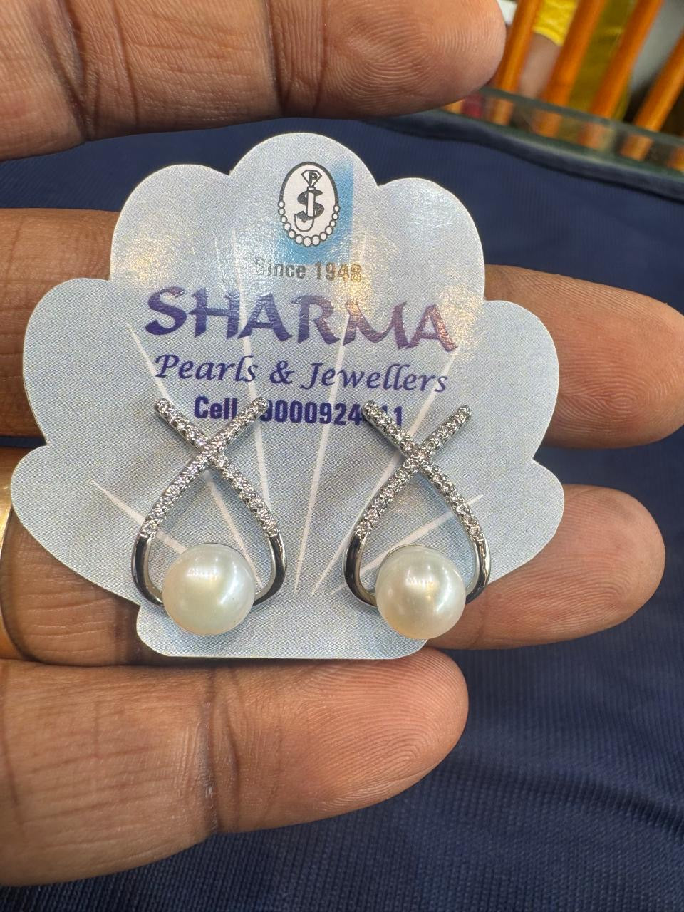 Pearl Drop Dangle Earrings – Code 7016