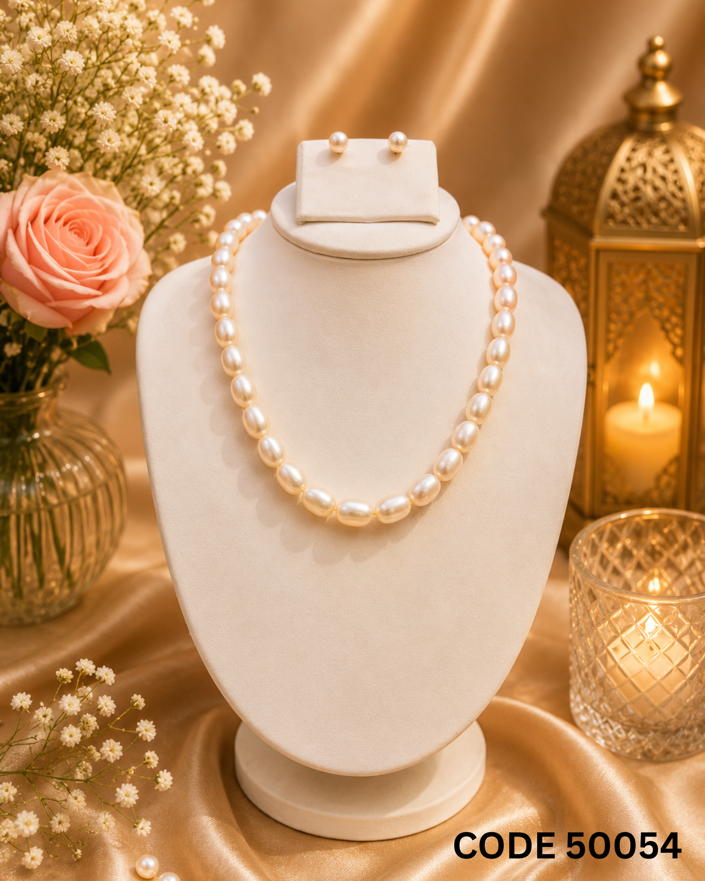 Classic Baroque Pearl Necklace Set – Code 50054
