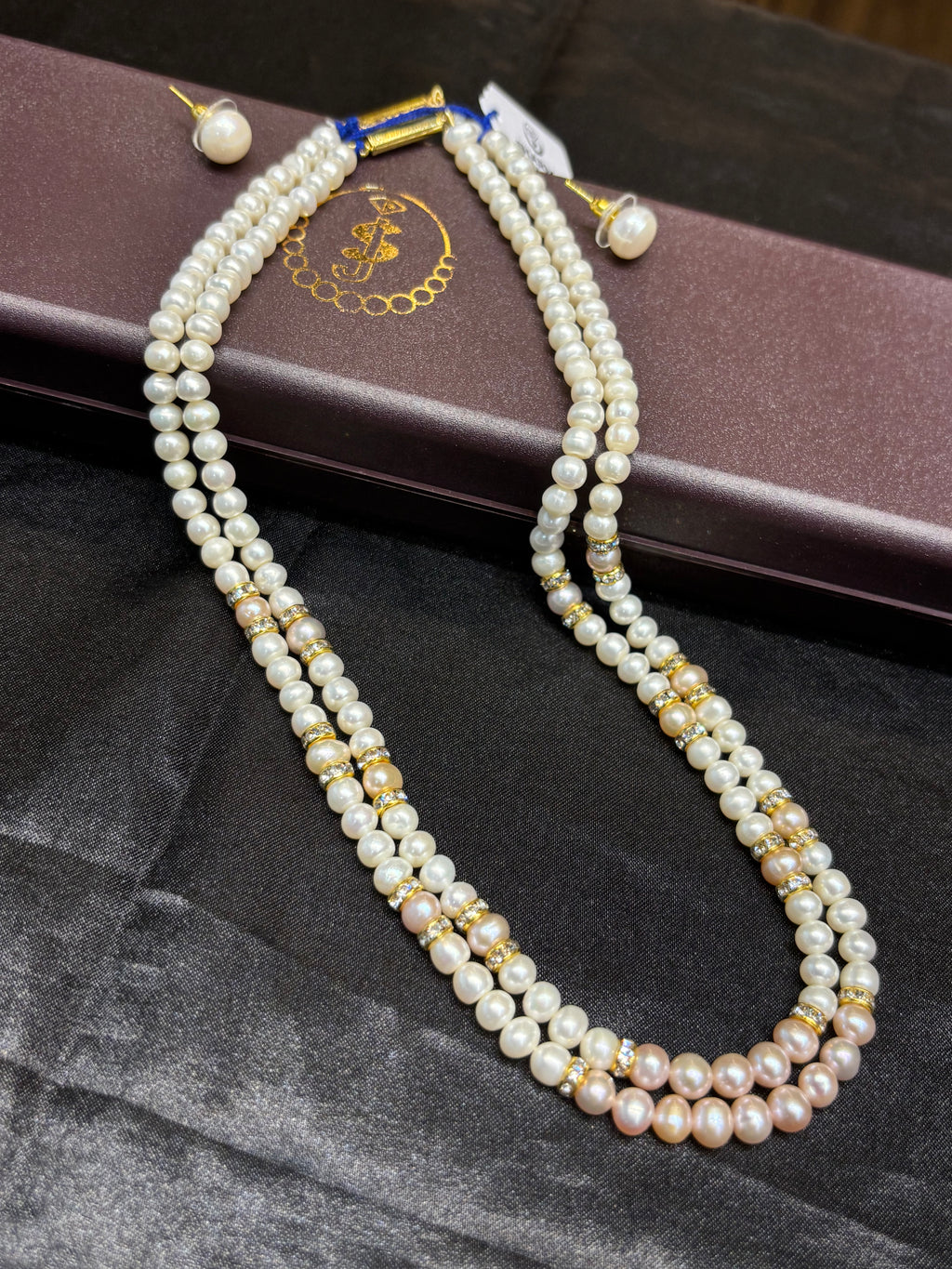 2 Layer Freshwater Rainbow Pearl Necklace Set