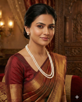 Premium Double Layer Pearl Necklace Set