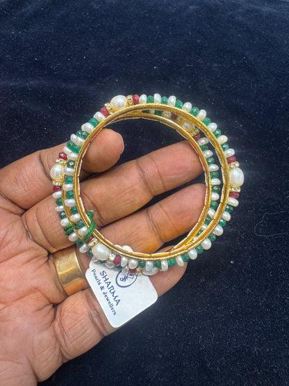 Multi colour pearl bangle