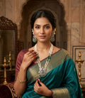 Royal antique pendent double layer pearl set