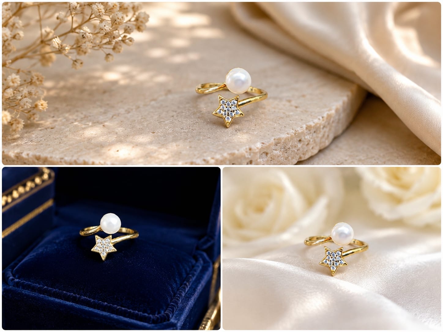 Star pearl ring