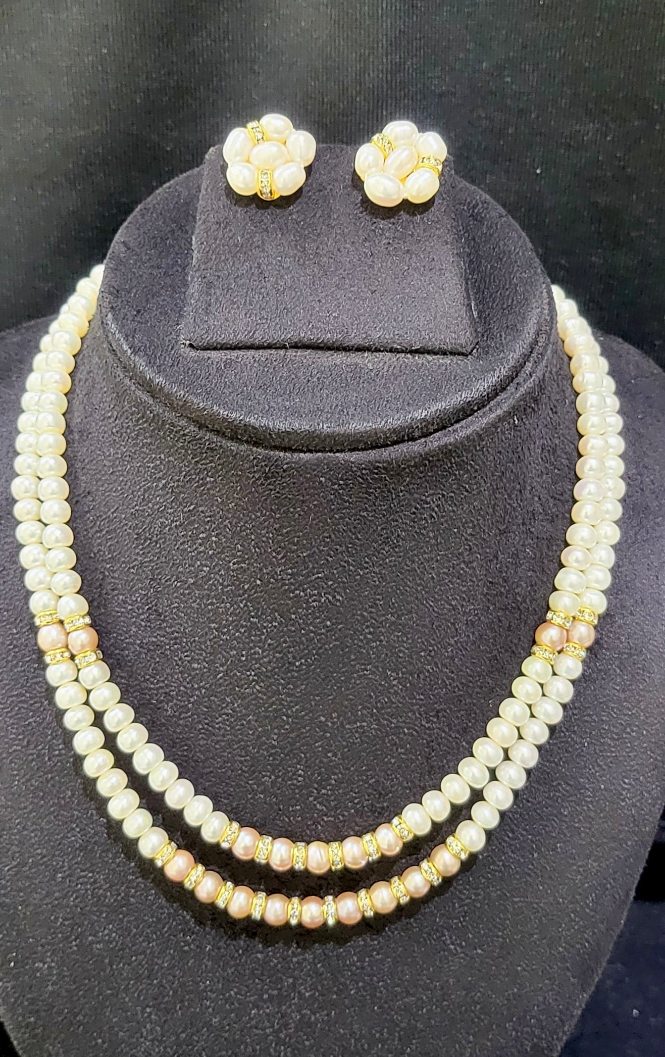 Double Layer Sophisticated Freshwater Real Pearl Necklace