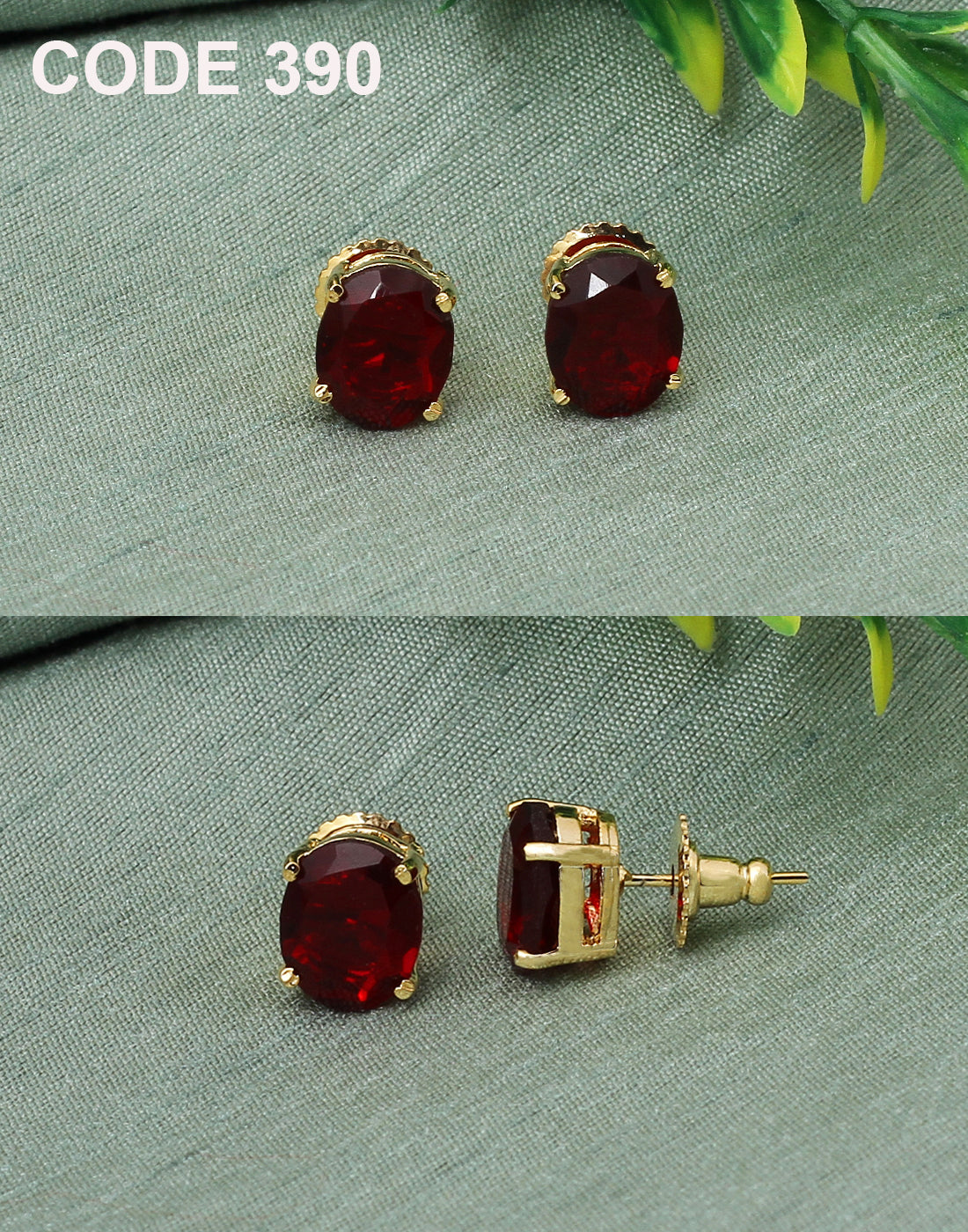 Classic Stone Stud Earrings | Available in 6 Colours