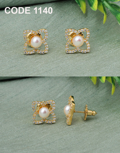 Graceful Fresh Pearl Earrings | Freshwater Real Pearls