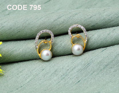 Designer Pearl Earrings | Freshwater Real Pearls