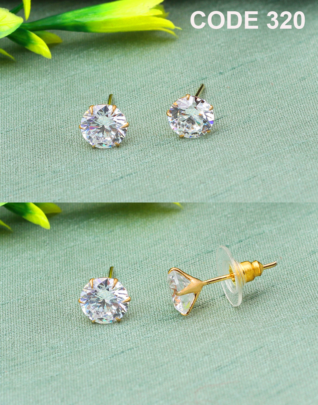 Diamond Look Stud Earrings | American / CZ Diamond