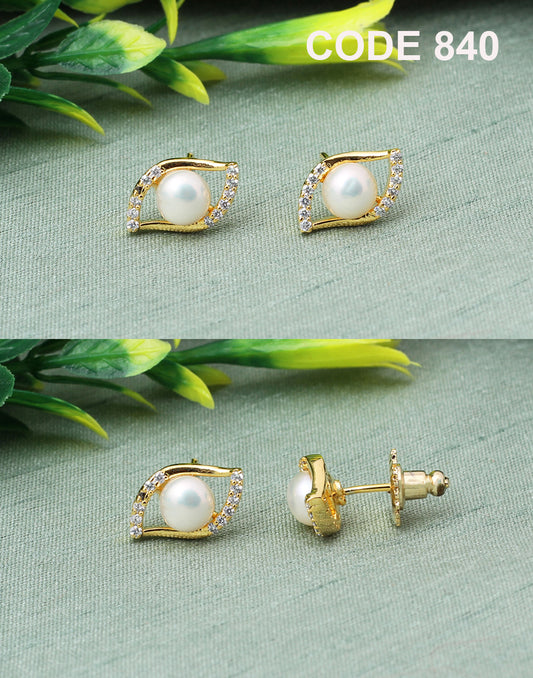 Eye Pearl Earrings | Freshwater Real Pearls