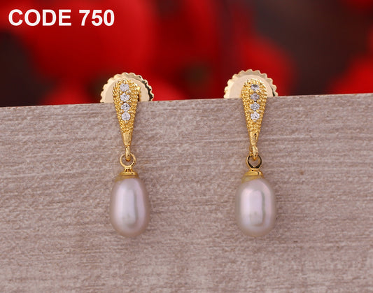 Long Drop Earrings | Freshwater Real Pearls