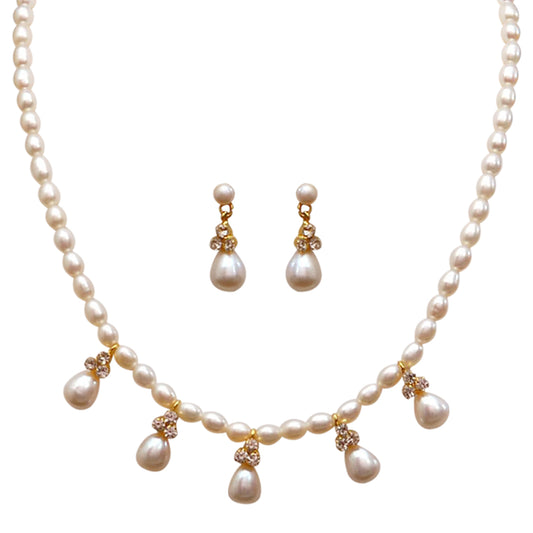 Tear Drop Freshwater Real Pearl Necklace