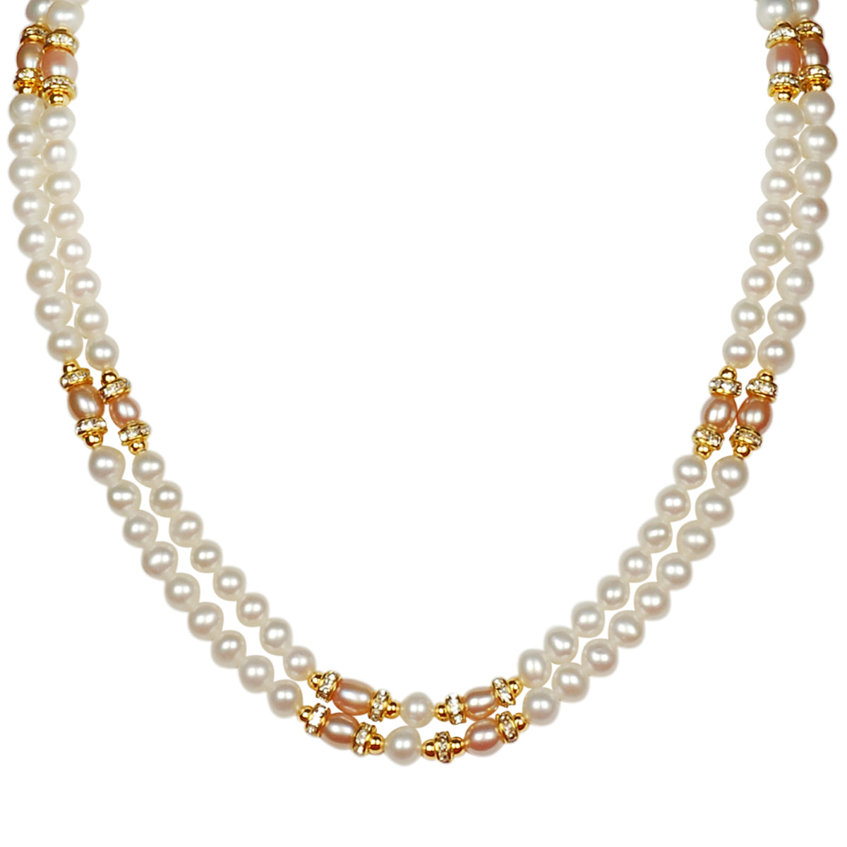 Freshwater Real Pearl Necklace with Stud Earrings