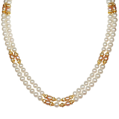 Freshwater Real Pearl Necklace with Stud Earrings