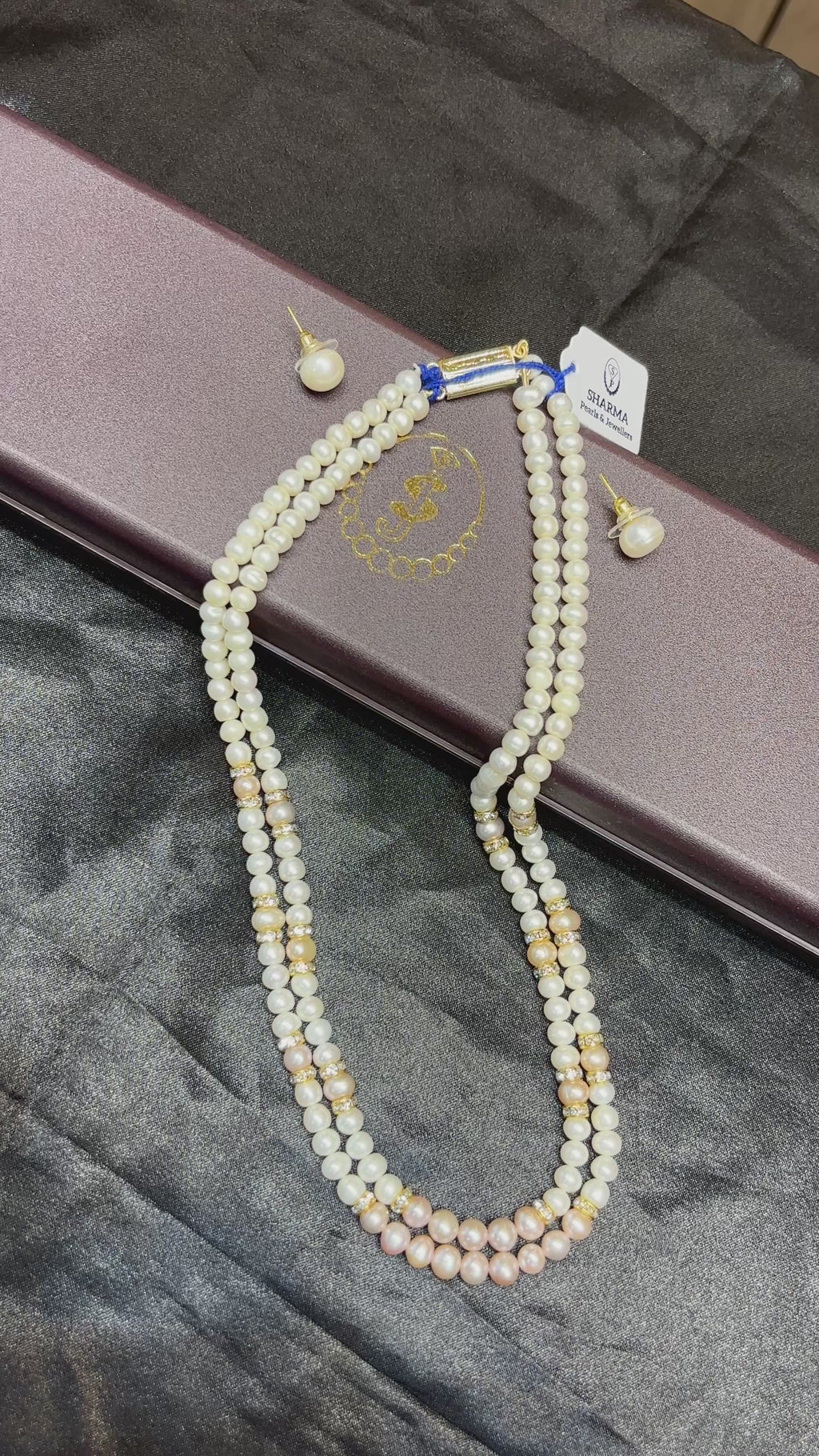 2 Layer Freshwater Rainbow Pearl Necklace Set